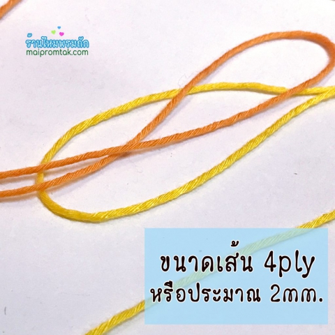 เส้นไหม (1) จากไหมด้ายดีเบบี้ซิลค์4ply